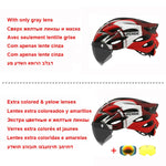 SUPERIDE Men Women Cycling Helmet with Rearlight Sports MTB Bicycle Helmet Road Bike Mountain Bike Helmet with Goggles &amp; Visor
