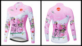 Pretty in Pink Women's Long Sleeve Pro Team Cycling Jersey