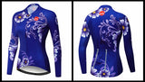 Blue Belle Women's Long Sleeve Pro Team Cycling Jersey