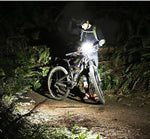 SuperBright Rechargeable Bike Headlight w/ Horn, Speed Meter & LCD Screen