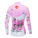 Pretty in Pink Women's Long Sleeve Pro Team Cycling Jersey