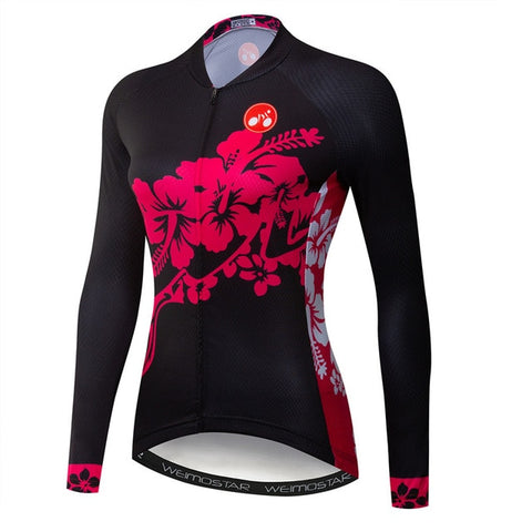 Striker Island Women's Long Sleeve Pro Team Cycling Jersey